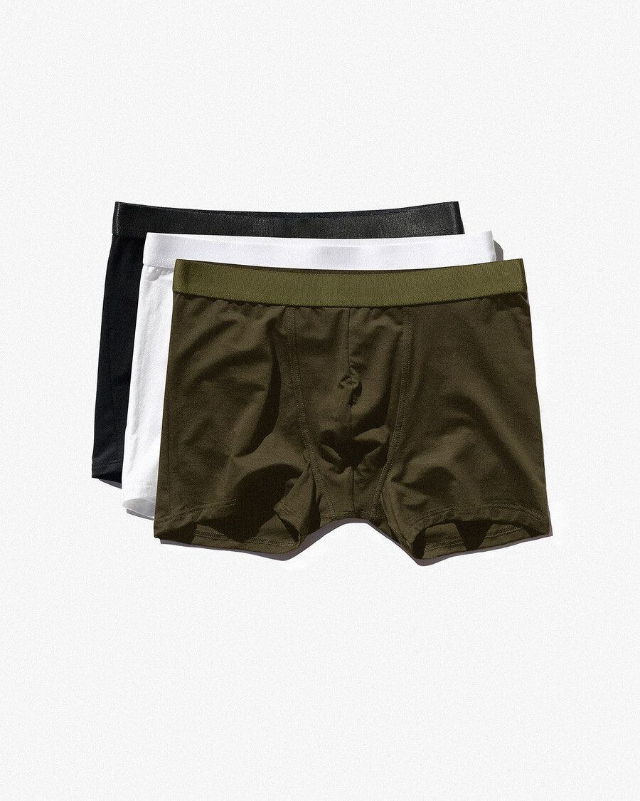 3 × herrboxershorts i svart vitt olivgrönt handla nu — cdlp