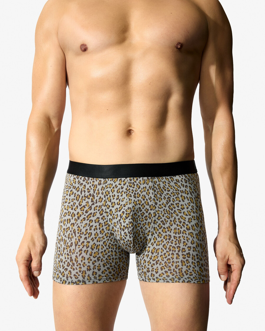 3 × herrboxershorts i svart vitt mocka leopard handla nu — cdlp