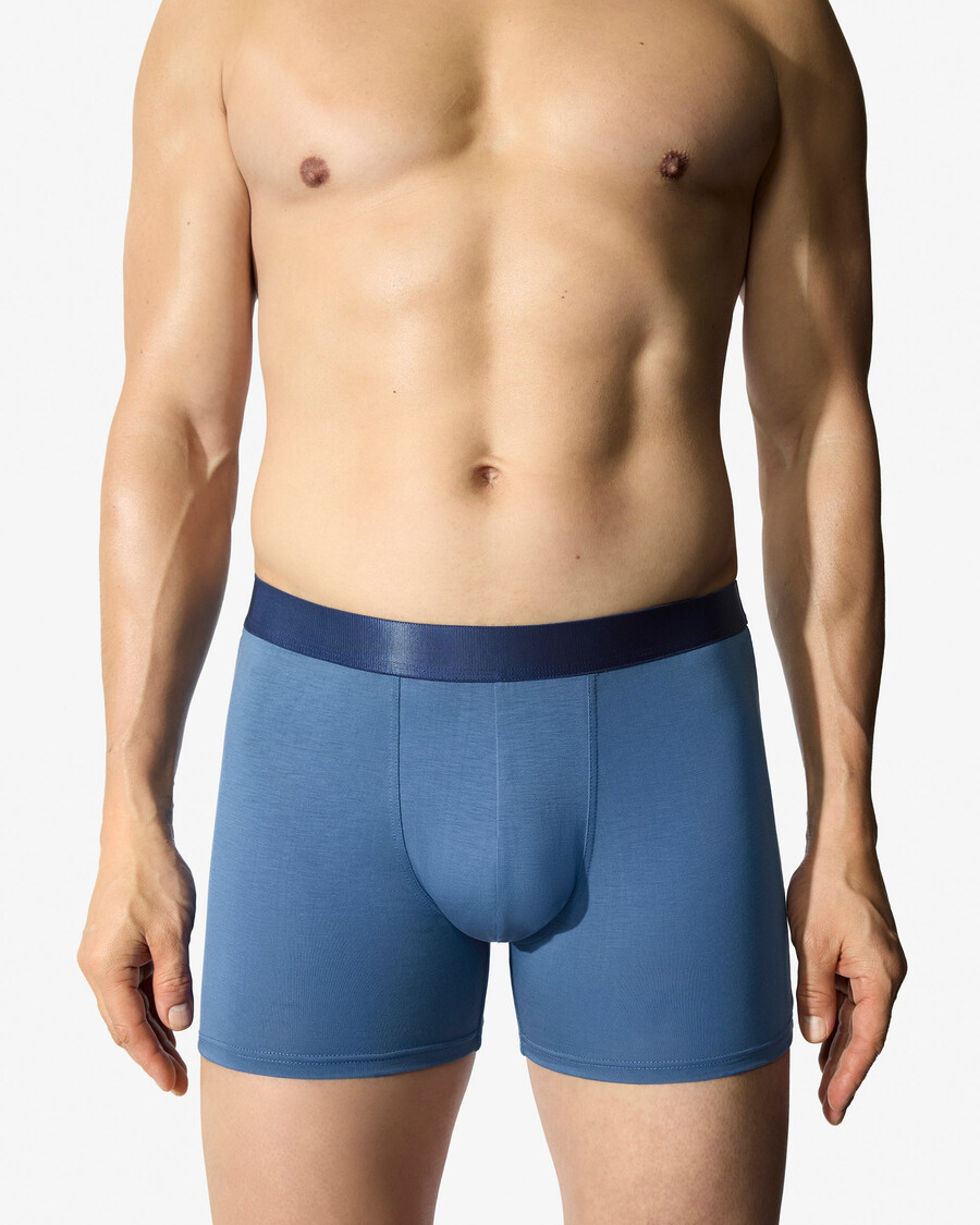 6 × herrboxershorts i svart vitt azurblått handla nu — cdlp