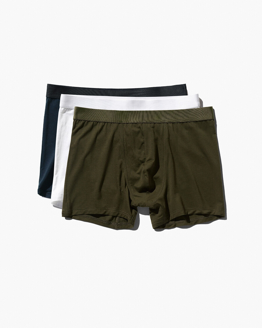 6 × herrboxershorts i vitt olivgrönt mörkblått handla nu — cdlp