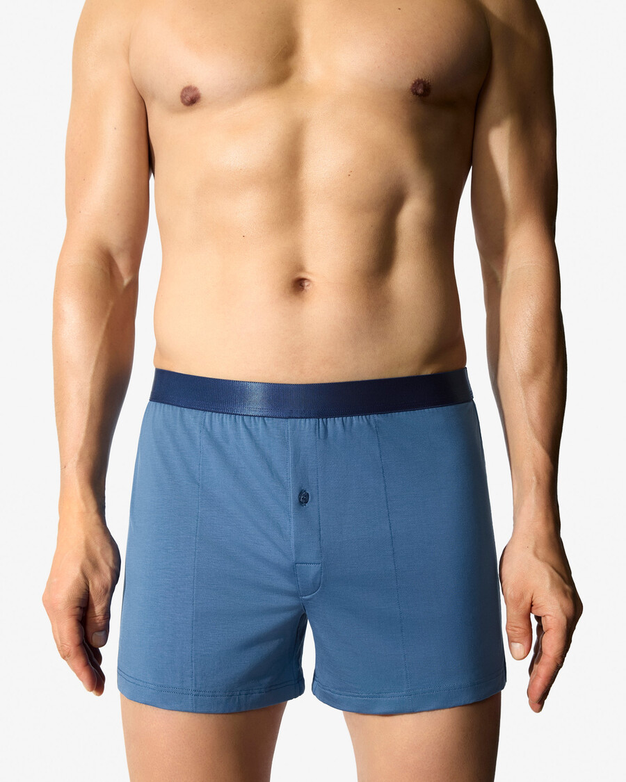 herrboxershorts i azurblått handla nu — cdlp