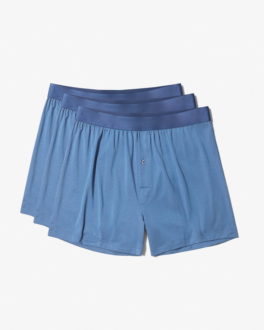 12 × herrboxershorts i azurblått handla nu — cdlp