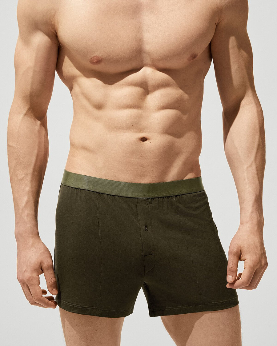 herrboxershorts i olivgrönt handla nu — cdlp