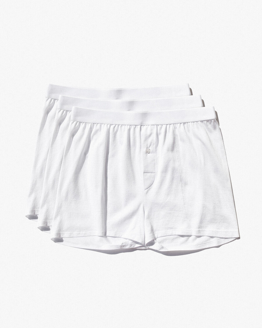 6 × herrboxershorts i vitt handla nu — cdlp