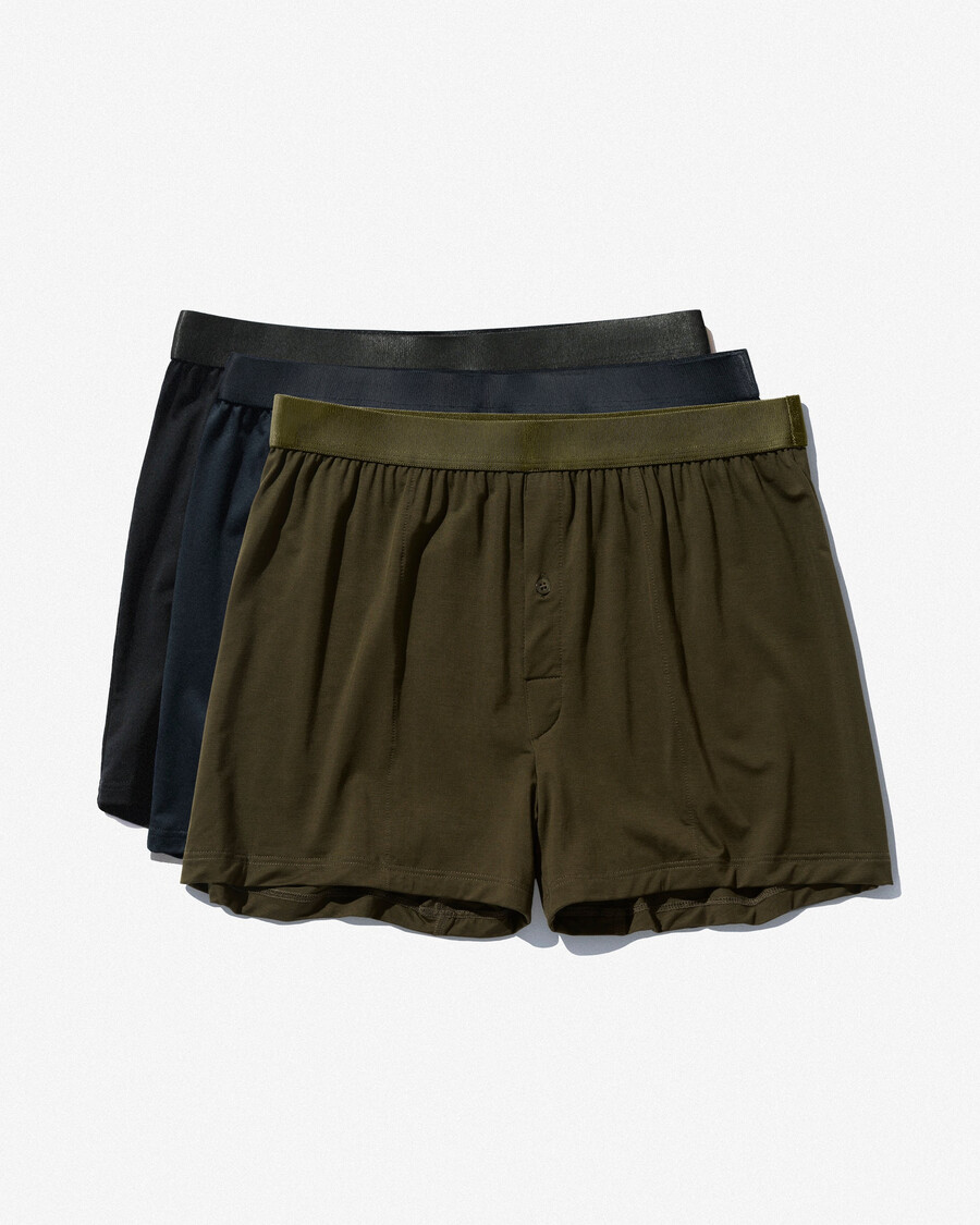 12 × herrboxershorts i svart olivgrönt mörkblått handla nu — cdlp