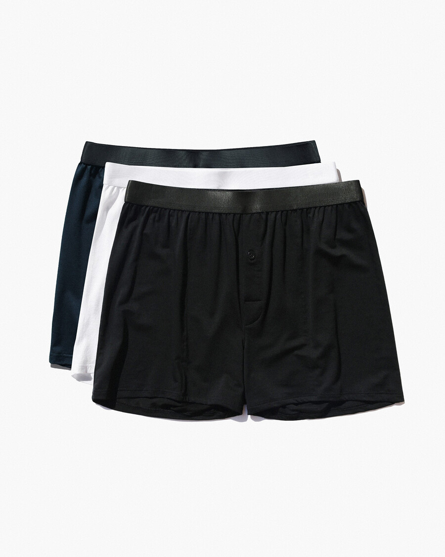 6 × herrboxershorts i svart vitt mörkblått handla nu — cdlp