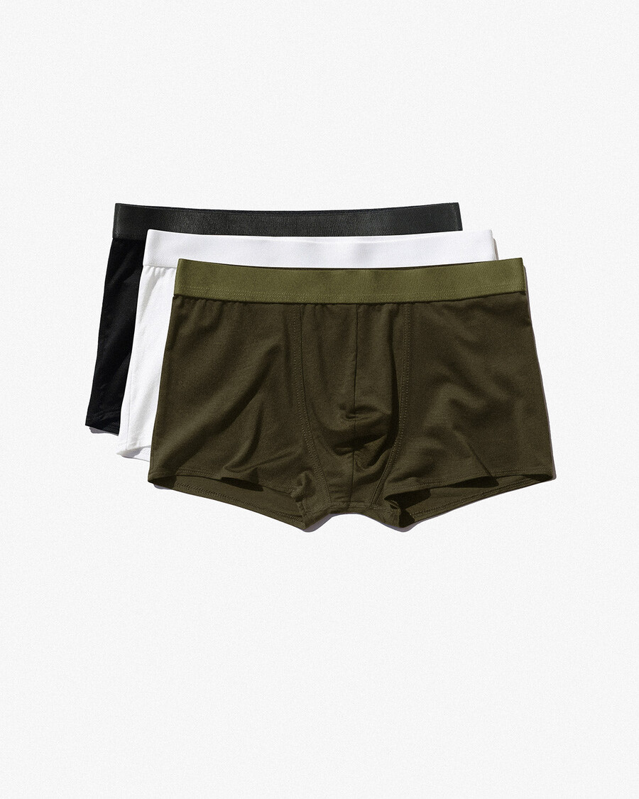 3 × herrboxershorts i svart vitt olivgrönt handla nu — cdlp