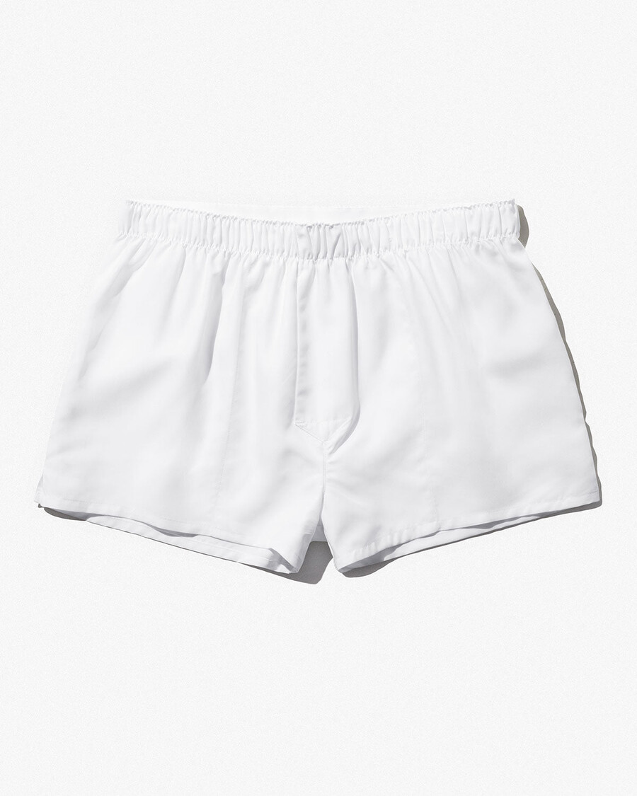 herrvävda boxershorts smala i vitt handla nu — cdlp