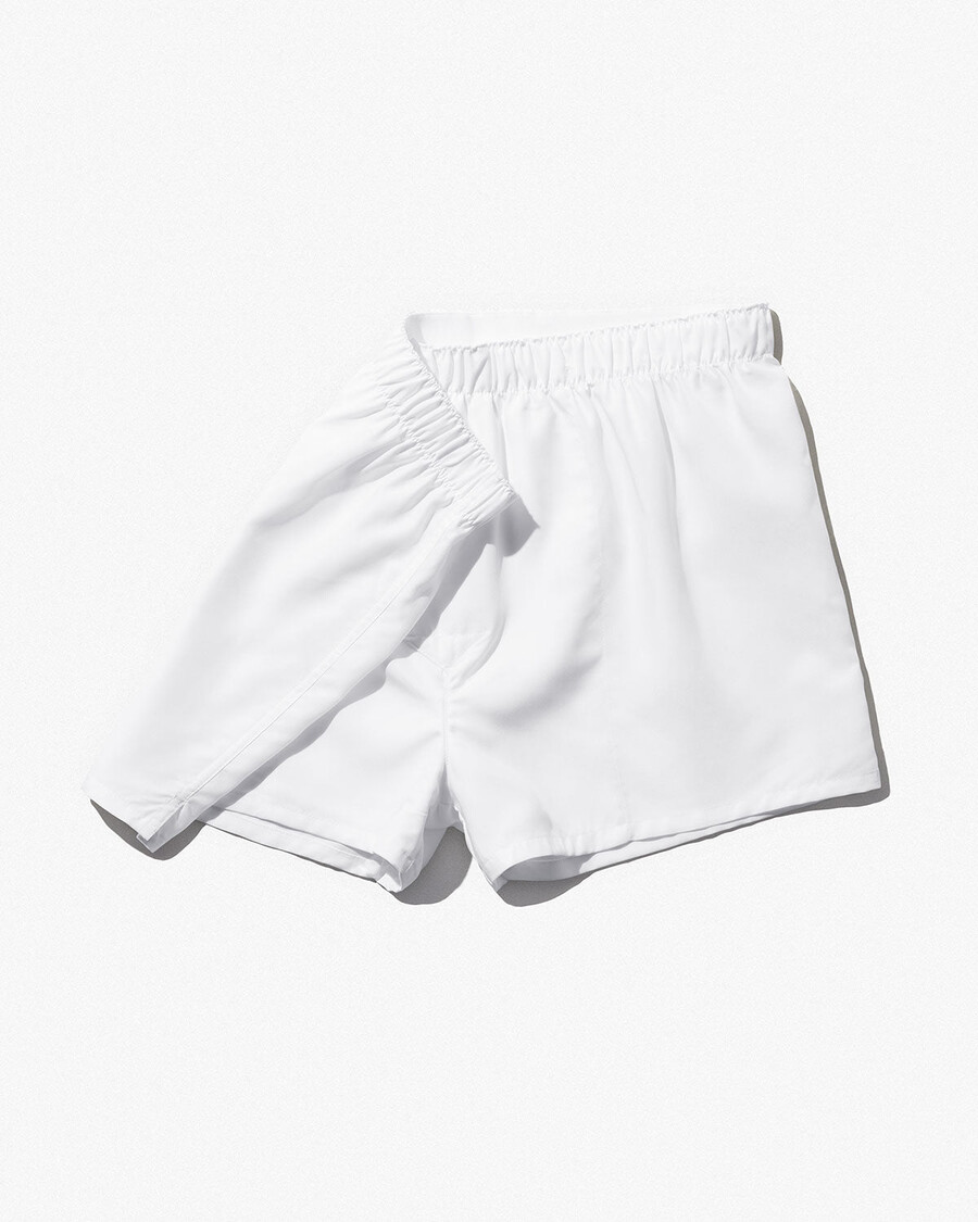 herrvävda boxershorts smala i vitt handla nu — cdlp