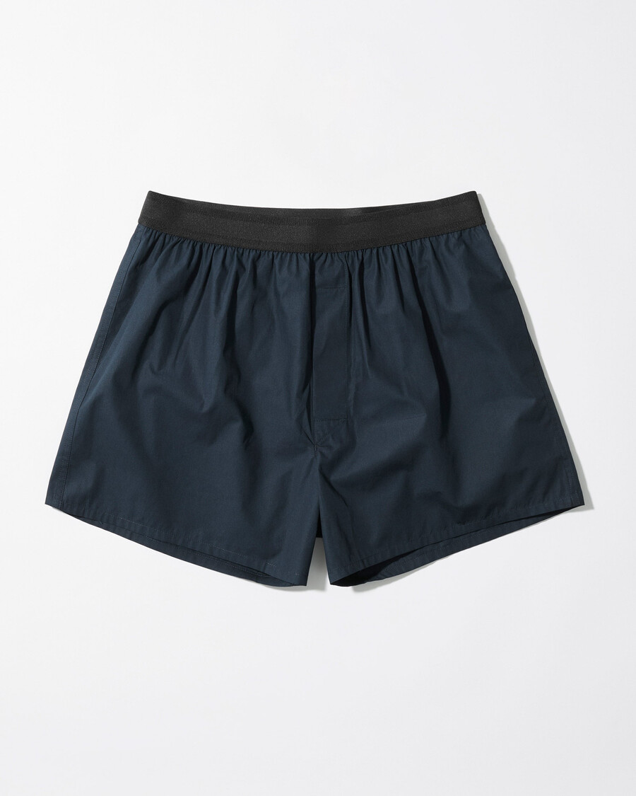 herrboxershorts i klassisk bomull i marinblått handla nu — cdlp