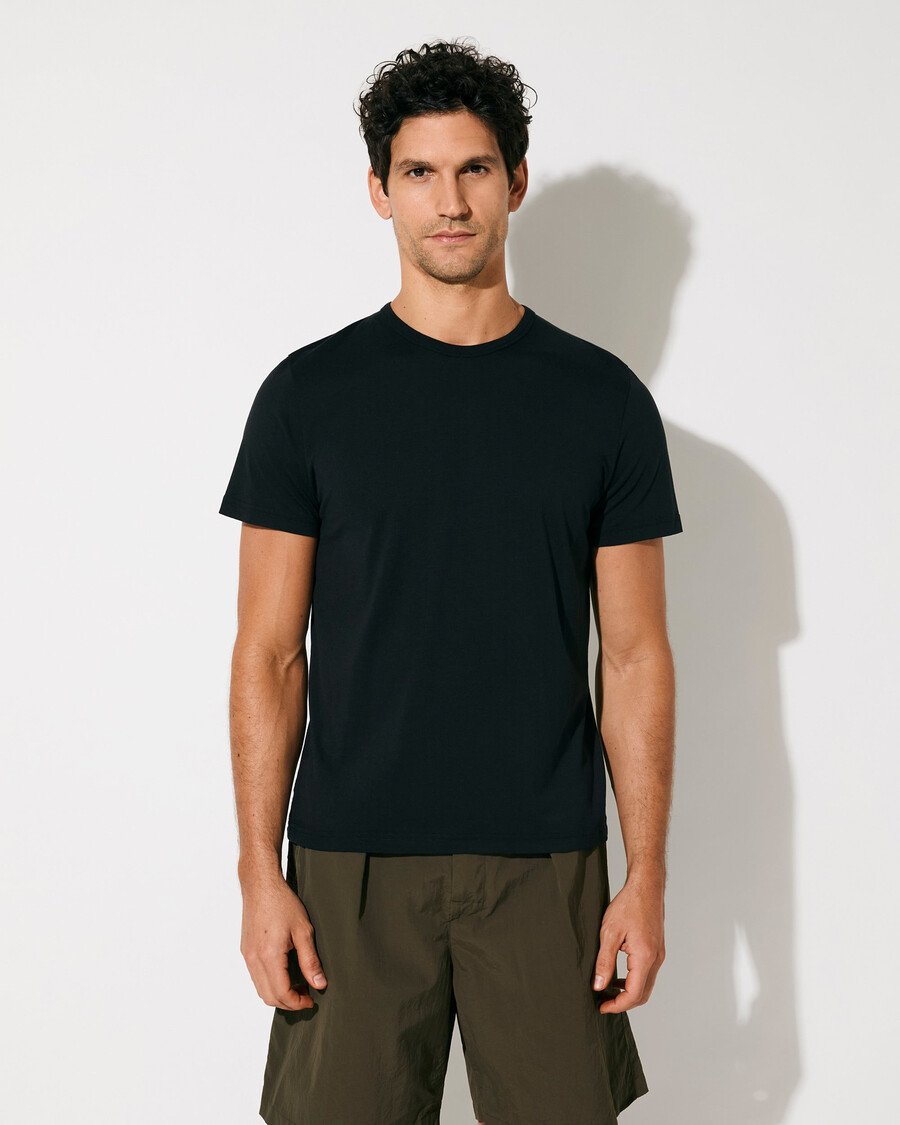2 x herr lättvikts-t-shirt i svart vit shoppa — cdlp