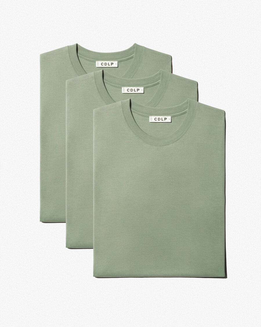 3 x herr mellanvikts-t-shirt i salvia handla nu — cdlp