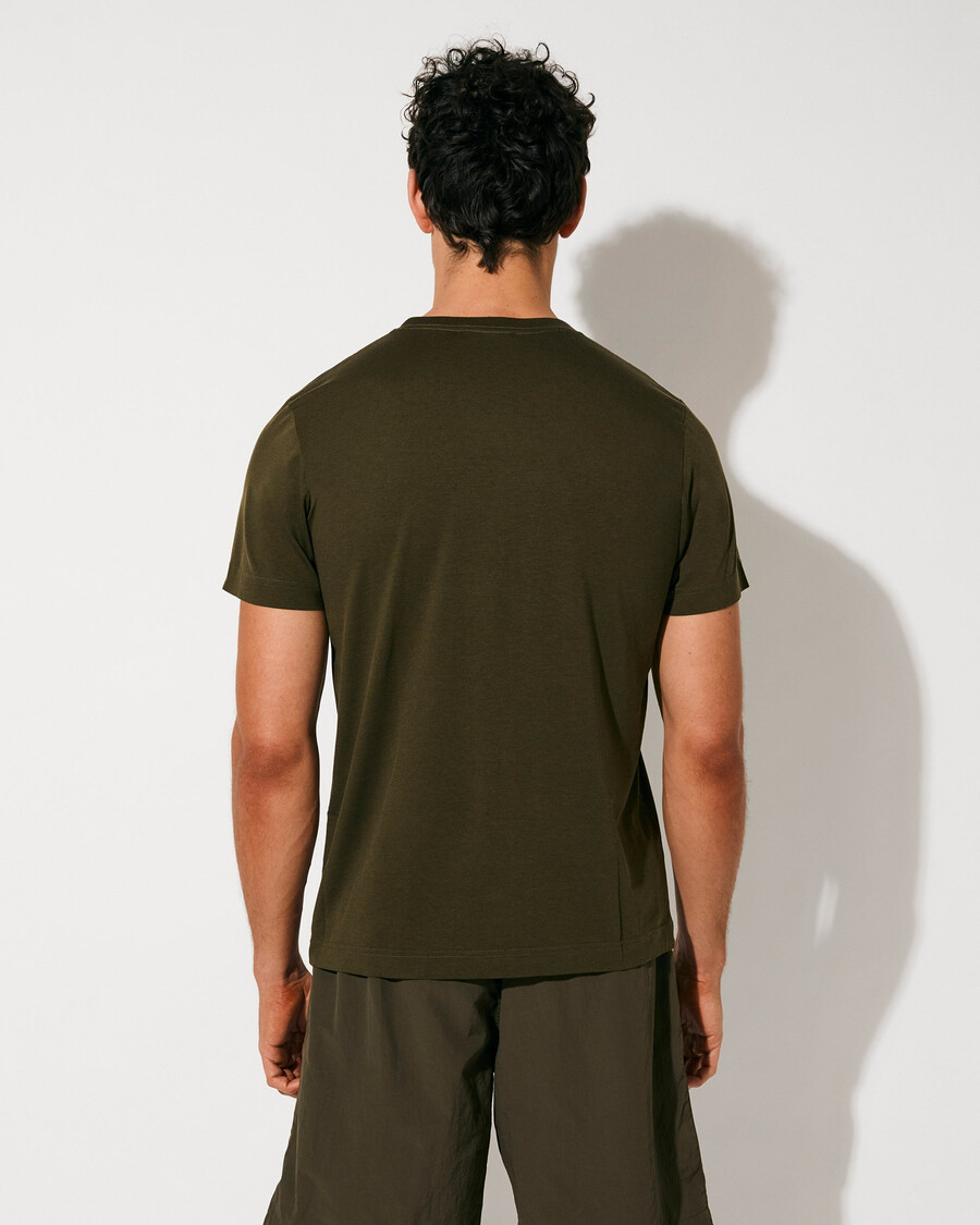 3 x herr mellanvikts-t-shirt i olivgrön handla nu — cdlp