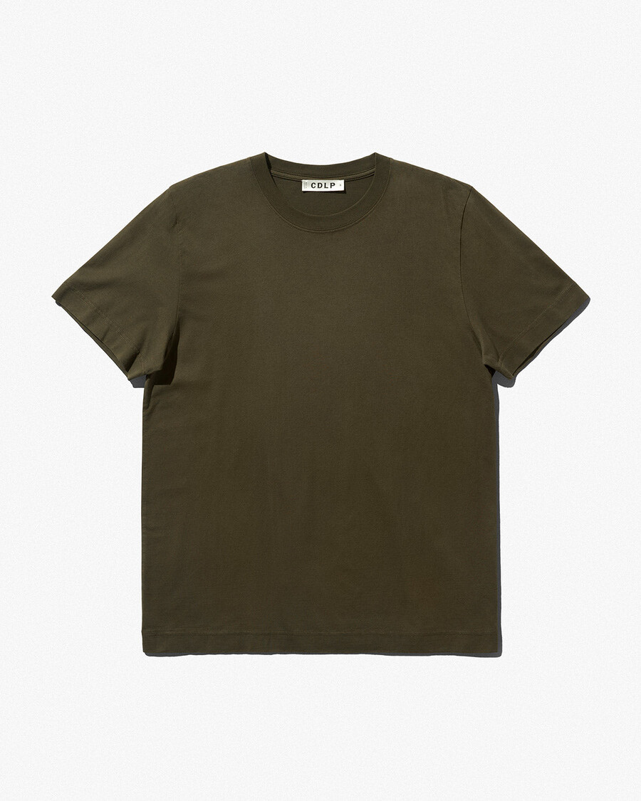 3 x herr mellanvikts-t-shirt i olivgrön handla nu — cdlp