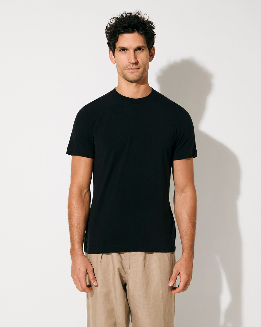 3 × herr mellanvikts-t-shirt i svart handla nu — cdlp