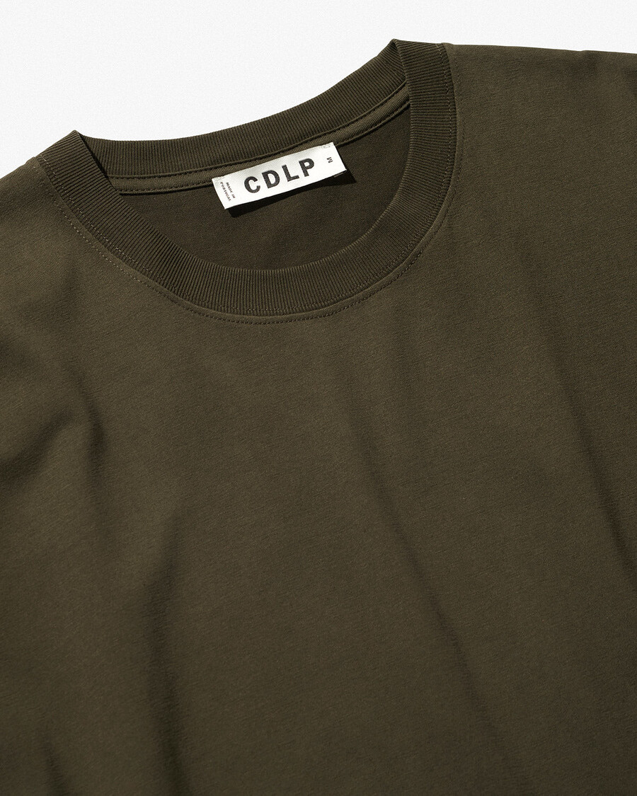 × herr mellanvikts-t-shirt i svart vitt olivgrönt handla — cdlp