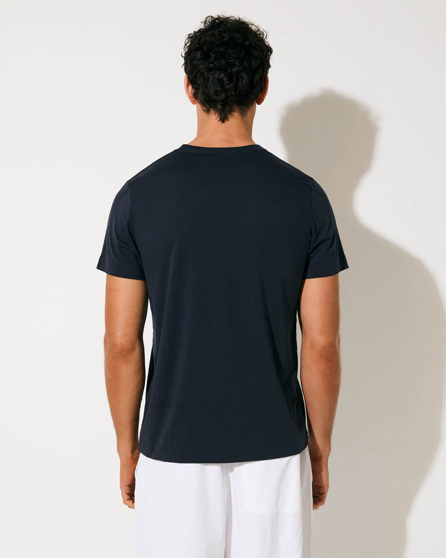 2 x herr mellanvikts-t-shirt i vit mörk marinblå shoppa—cdlp