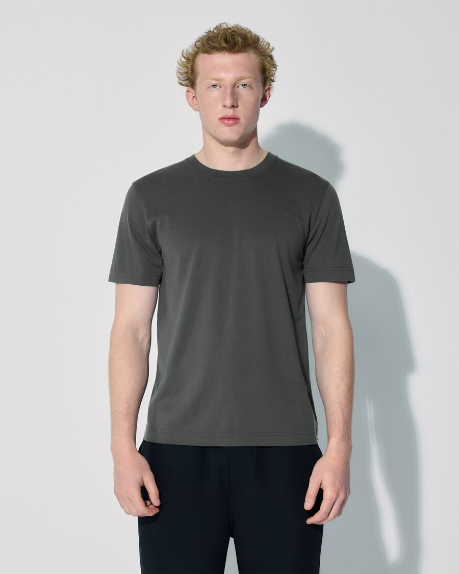 2 x herr mellanvikts-t-shirt i vit antracitgrå shoppa—cdlp