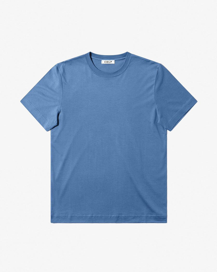 herrmellans t-shirt i azurblått handla nu — cdlp