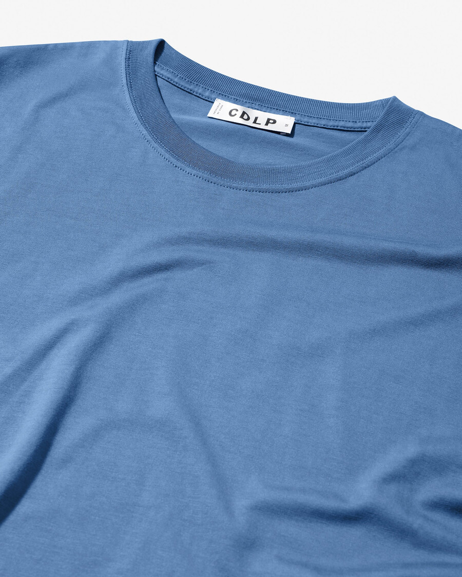 2 x herr mellanvikts-t-shirt i vit azurblå shoppa—cdlp