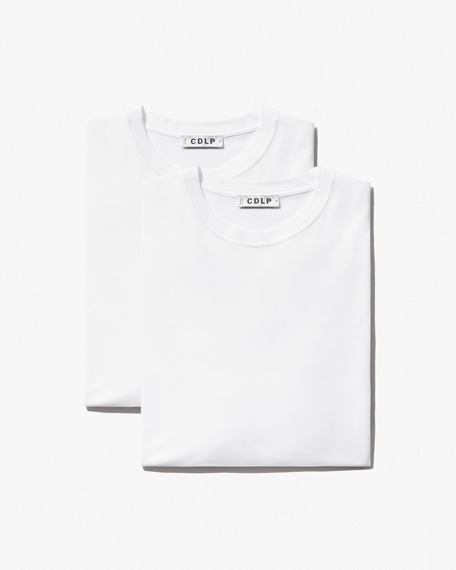 x herr mellanvikt långärmad t-shirt i vitt shoppa—cdlp