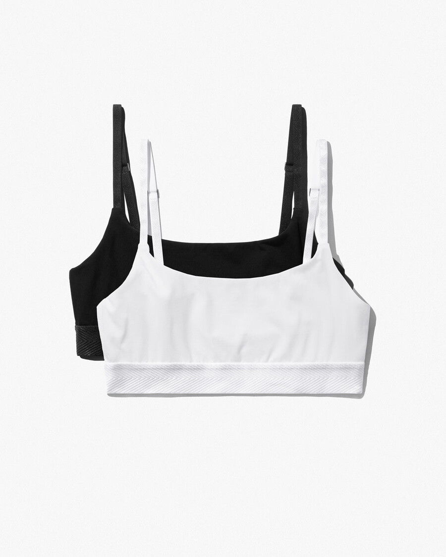 2 x dam-bralette i vitt handla nu — cdlp