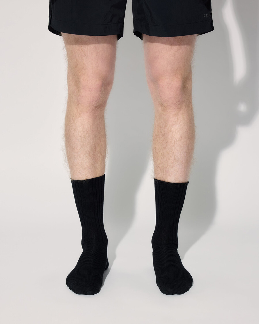 3 x unisex medellånga tennisstrumpor i svart shoppa — cdlp