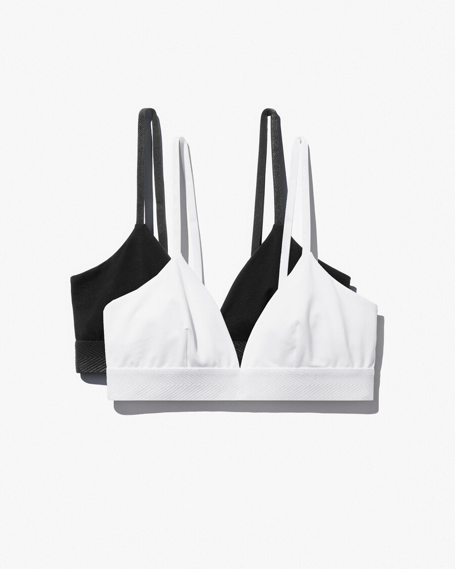 2 x triangel-bralette för kvinnor i vitt handla nu — cdlp