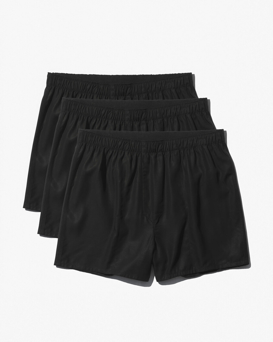 3 x herrvävda boxershorts classic i svart shoppa — cdlp