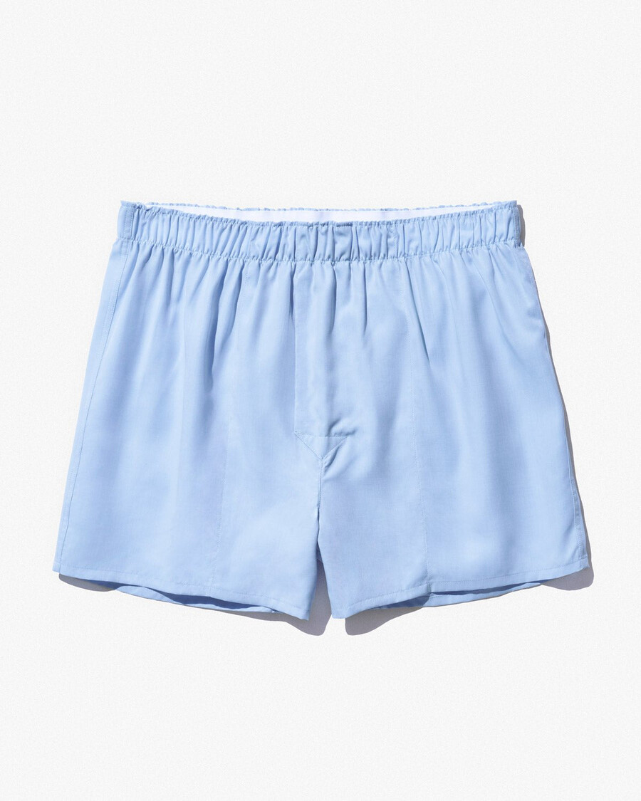 herrvävda boxershorts klassiska i himmelsblått shoppa — cdlp