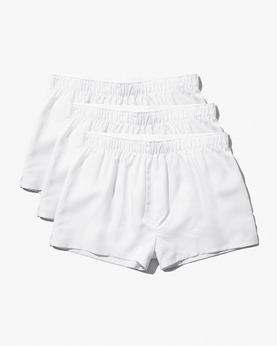 3 x herrvävda boxershorts slim i vitt handla nu — cdlp