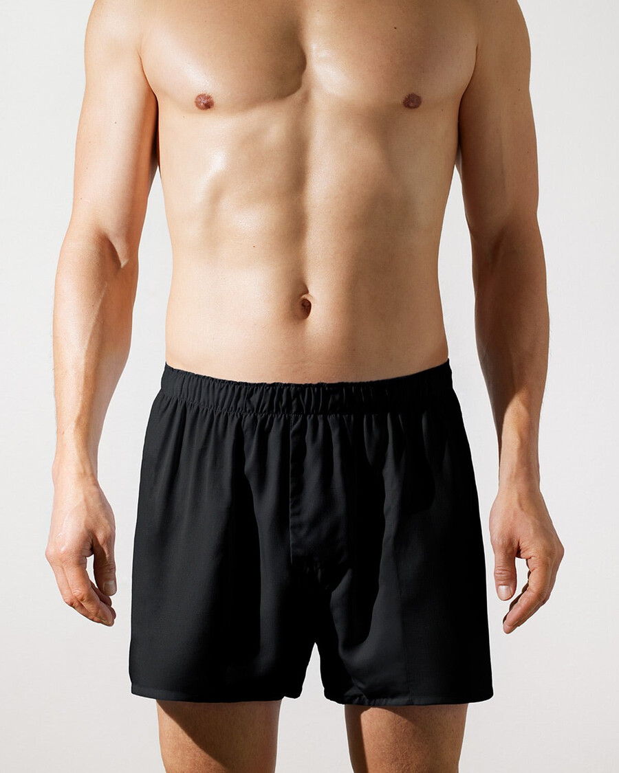 herrvävda boxershorts klassiska i svart handla nu — cdlp