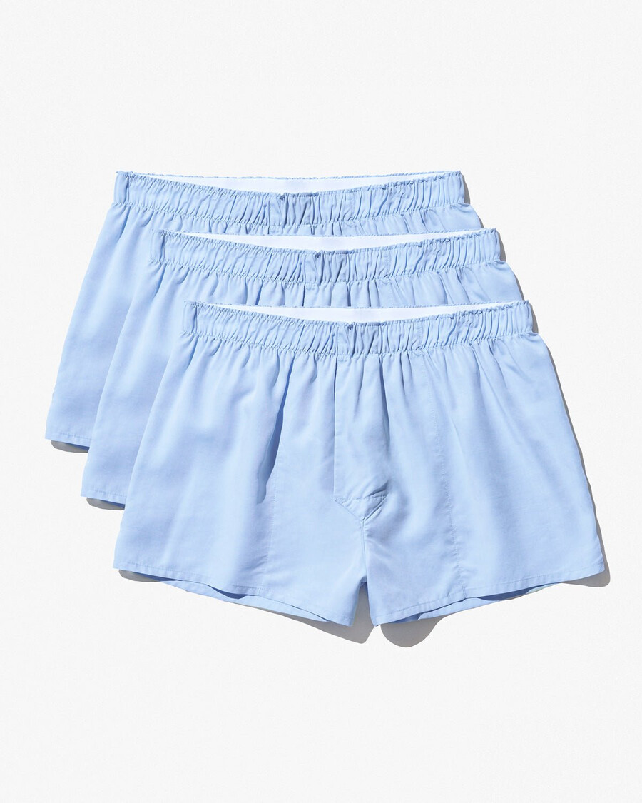 3 x herrvävda boxershorts slim i himmelsblått handla nu—cdlp