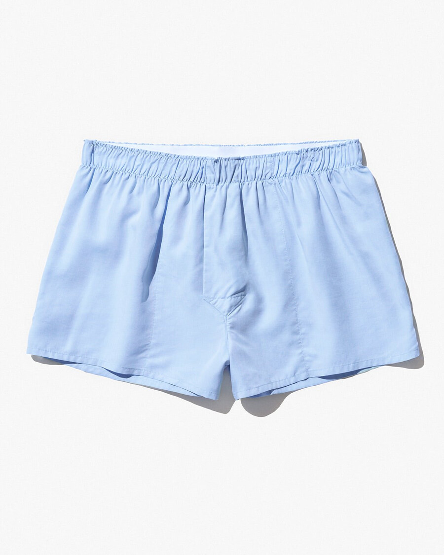 herrvävda boxershorts slim i himmelsblått handla nu — cdlp