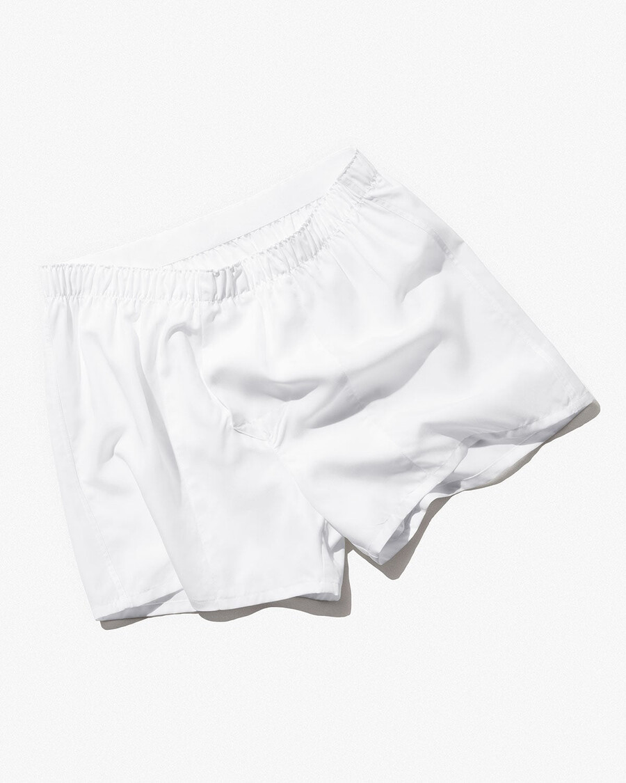 herrvävda boxershorts klassiska i vitt handla nu — cdlp